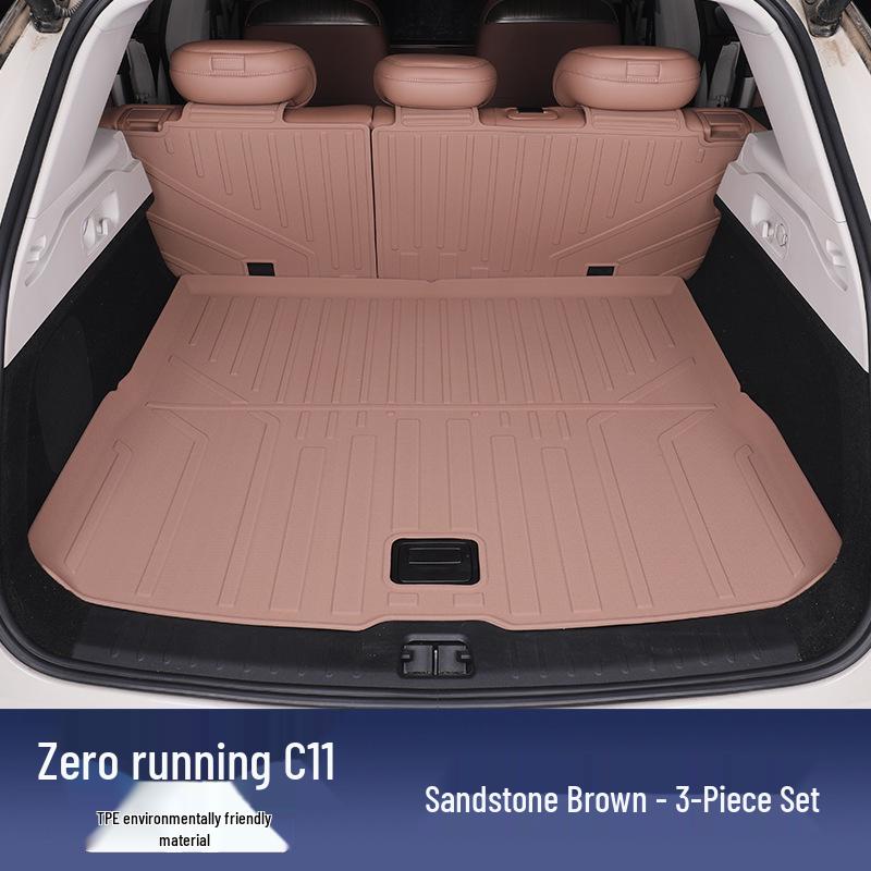 2026 Leapmotor C11 TPE Floor & Trunk Mats: Dirt-Resistant, Durable, Original Car Color.