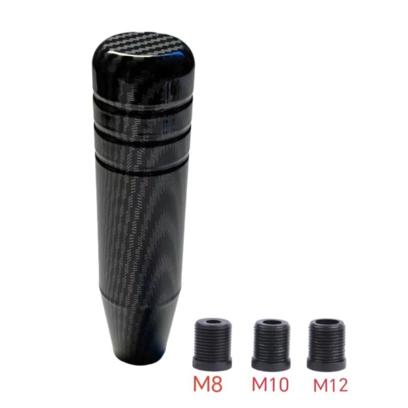 Ergonomic Manual Shifting Handle With Carbon Fiber Texture For Enhanced Comfort During Driving And Universal Vehicle Fitment Easy Installation