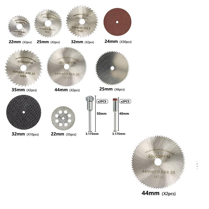 Set Resin Diamond Cutting Discs HSS Mini Circular Saw Blade Diamond Saw Blade Dremel Rotary Tools Cut-Off Wheels