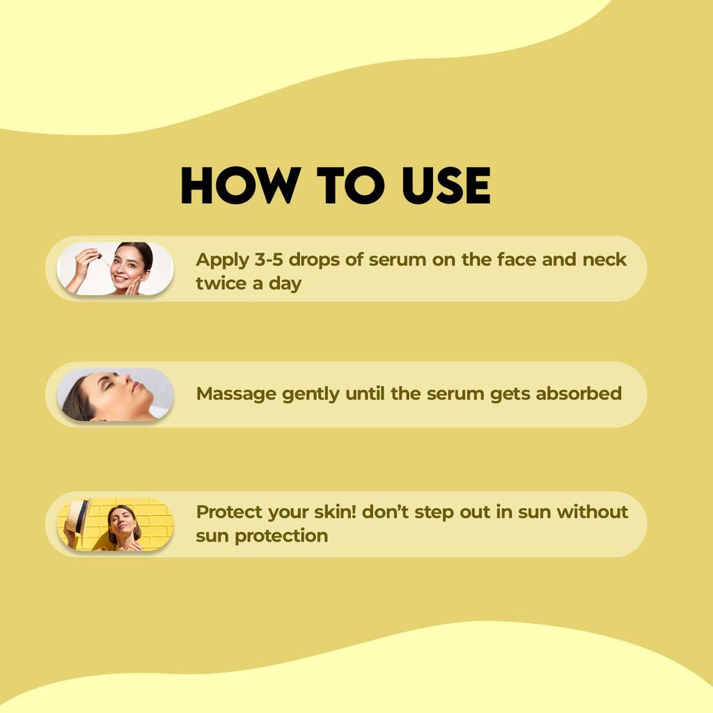 Jovees Herbal 5% Glycolic Acid Brightening Serum With Niacinamide Yuzu Lemon Hyaluronic Acid For Radiant Even Skin 30 Ml