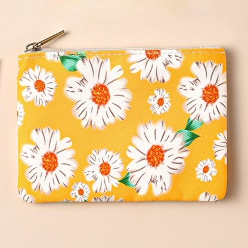 Mini Zipper Coin Purses Canvas Coin Wallet Lady Girls Earphone Coin Key Money Storage Bag Short Pouch Student Card Holder