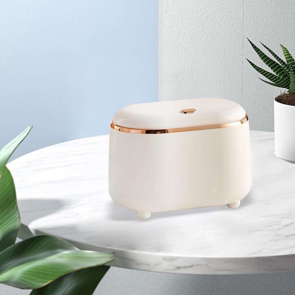 Pressing Small Desktop Garbage Can Countertop Trash Bin Anti Slip Leg Practical Convenient Removable for Table Bedroom Office