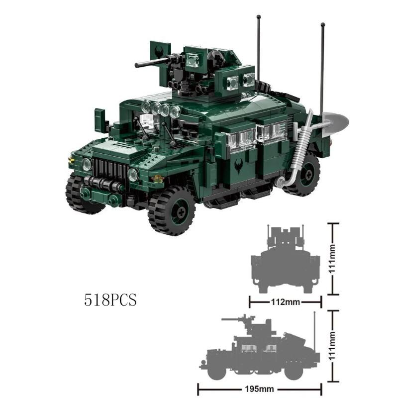 Military Vehicles Tank Sets SWAT Army City Police T34 Model Building Blocks DIY Brick Kids Toys Classic World War II WW2