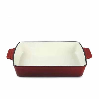 33cm Rectangular Cast Iron Enamel Roasting Pan