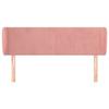 Tête de lit - Maison Exclusive - Velours rose - 147x23x78/88 cm - Hauteur réglable