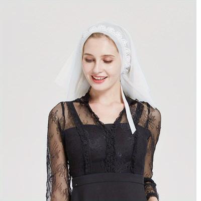 Bride Lace Veil Head Covering Veil Headwear Display Your Wedding Outfit