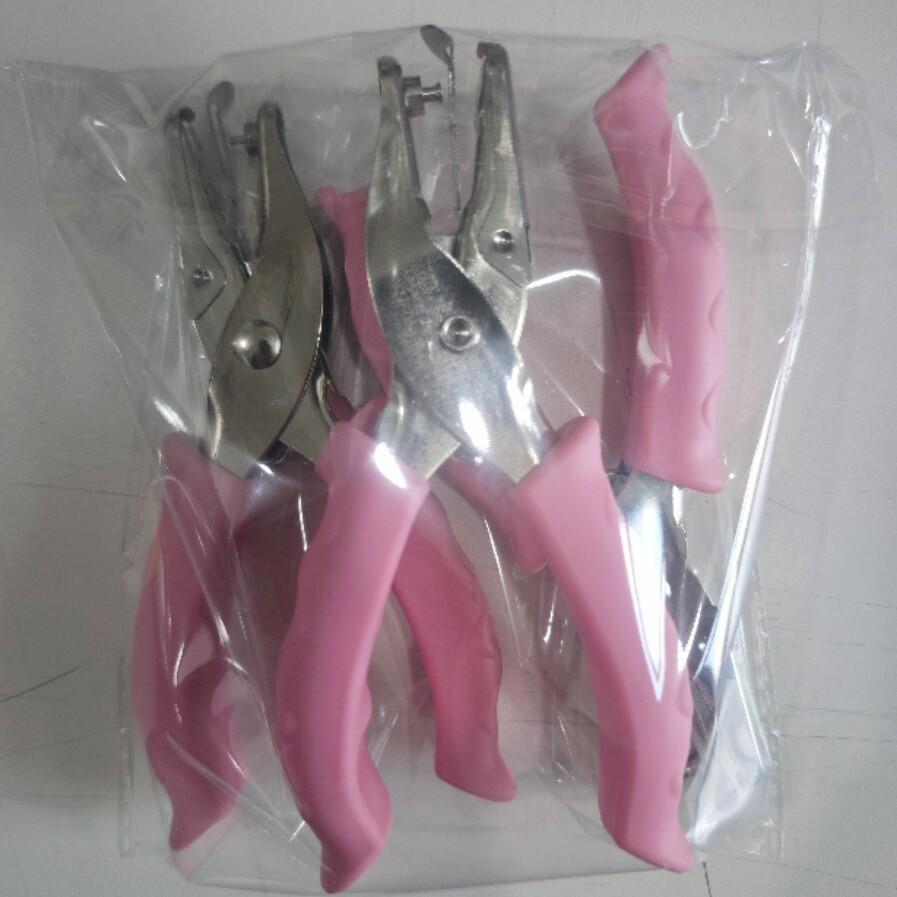 Rubber Grip Handheld Round Hole Punch Pliers