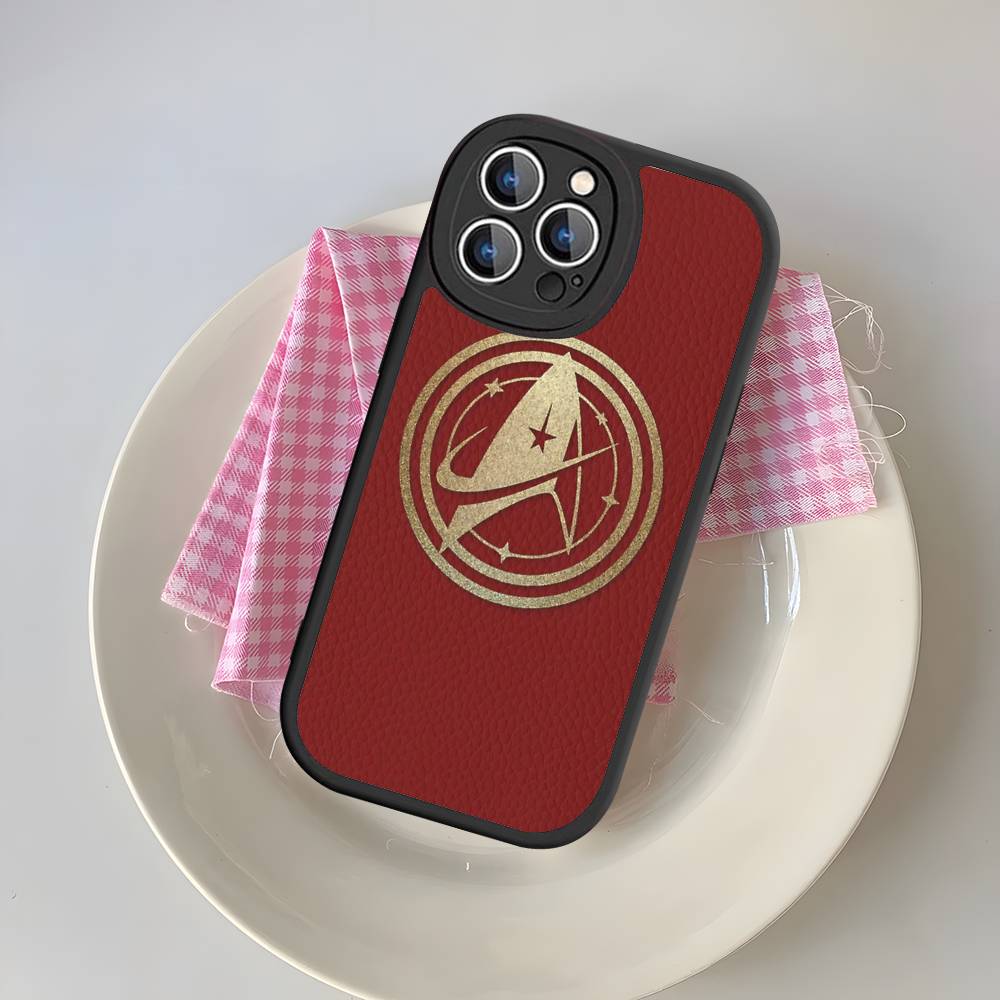 

Star T-Trek Movie Logo Leather Phone Case For IPhone 16 14 15 Pro Plus 13 12 11 Pro Max Silicone Cover iphone 12pro