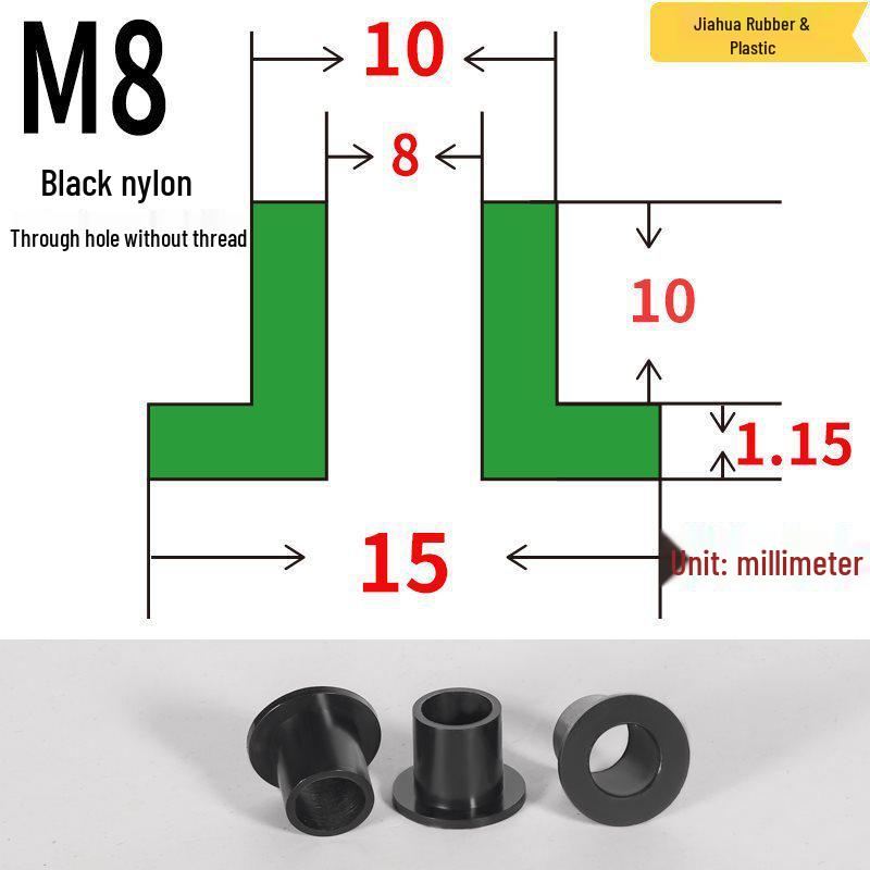 T-förmige Nylon-Dichtungsscheibe M3-M35 Gewinde Isolierabstandshalter