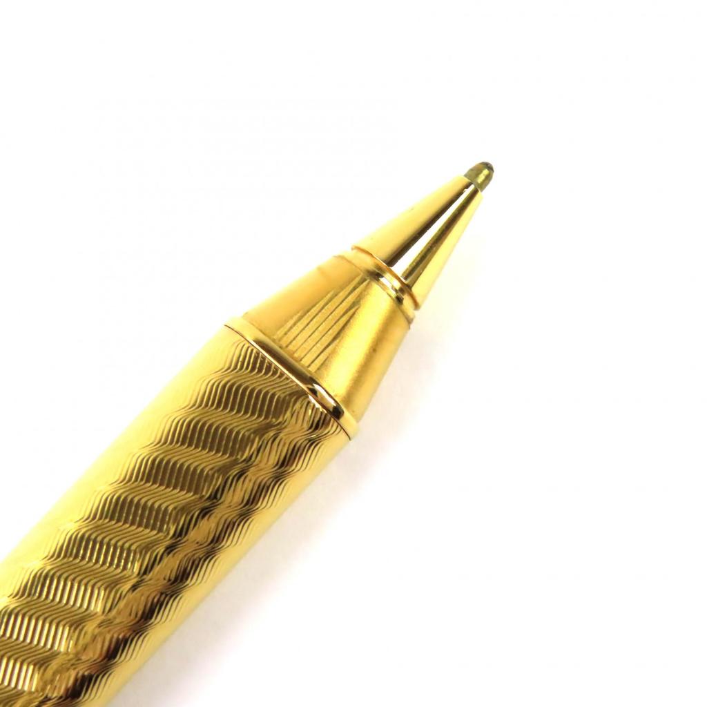 Excellent Cartier Ballpoint pen Trinity Spiral Pattern Cap Type gold mens Used
