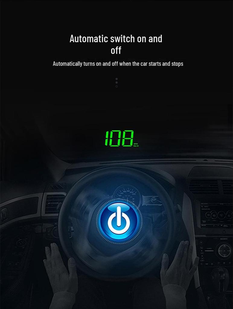 Car Beidou GPS HUD: Multifunctional HD Speedometer and Vehicle Speed Projector