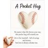 1 PCS Baseball Pocket Hug, A Pocket Hug Baseball for Encouragement and Support, Gift for Baseball and Softball Players, Fans, and Loved Ones, White