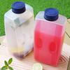 Juice Bottles with Lids Empty Bottles for Cold Drinks 2L Leak-Proof Beverage Storage Kettle with Scale for Hot Days Picnic