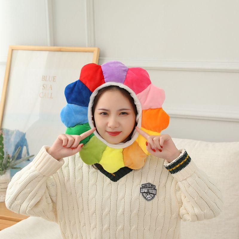 Halloween Software Sunflower Hood Hat, Plush Hood, Photo Props, Photo Props, Cartoon Hood