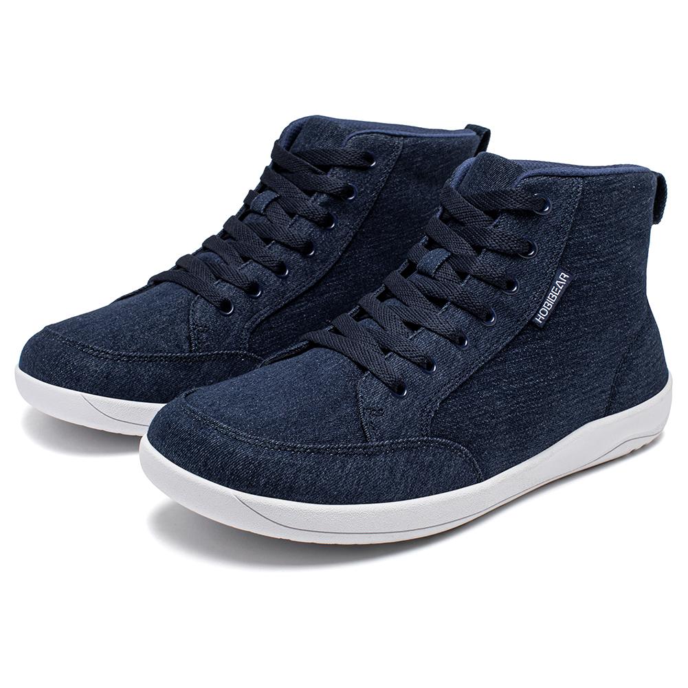 HOBIBEAR Scarpe Barefoot Mid-Top Unisex Ampia Scatola Dita Tela Sneakers Zero Drop Allacciatura Scarpe da Passeggio per Esterno