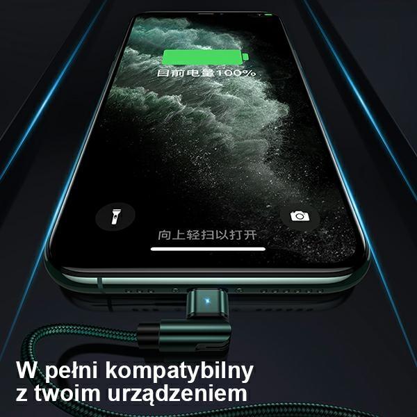 Usams Kabel Pleciony Obrotowy U60 2Alightning Czarny/Black 1M Sj476Usb01 (Us-Sj476)