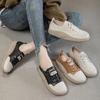 Fujin 3cm 2024 Synthetic Genuine Leather Spring Loafer High Brand Platform Autumn Vulcanize Chunky Sneaker Wome Flats Shoes