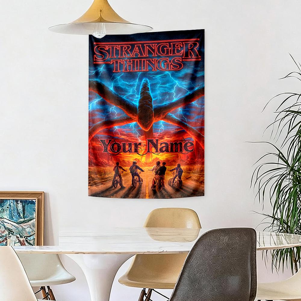 Stranger Things Custom Wall Tapestry Aesthetic Wall Tapestry Vibrant Fade-Resistant Print Great for Office Wall All-Season Use Housewarming Gift