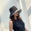 Hat Female Double-sided Japanese Internet Celebrity Travel Visor Sun Protection Big Brim Face Bucket Hat Women Summer Double-sided Can Wear
