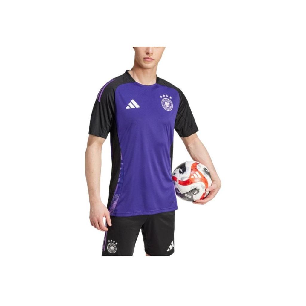 Adidas Fitted Round Neck Short Sleeve Soccer Jersey Men Tops Purple IP8245