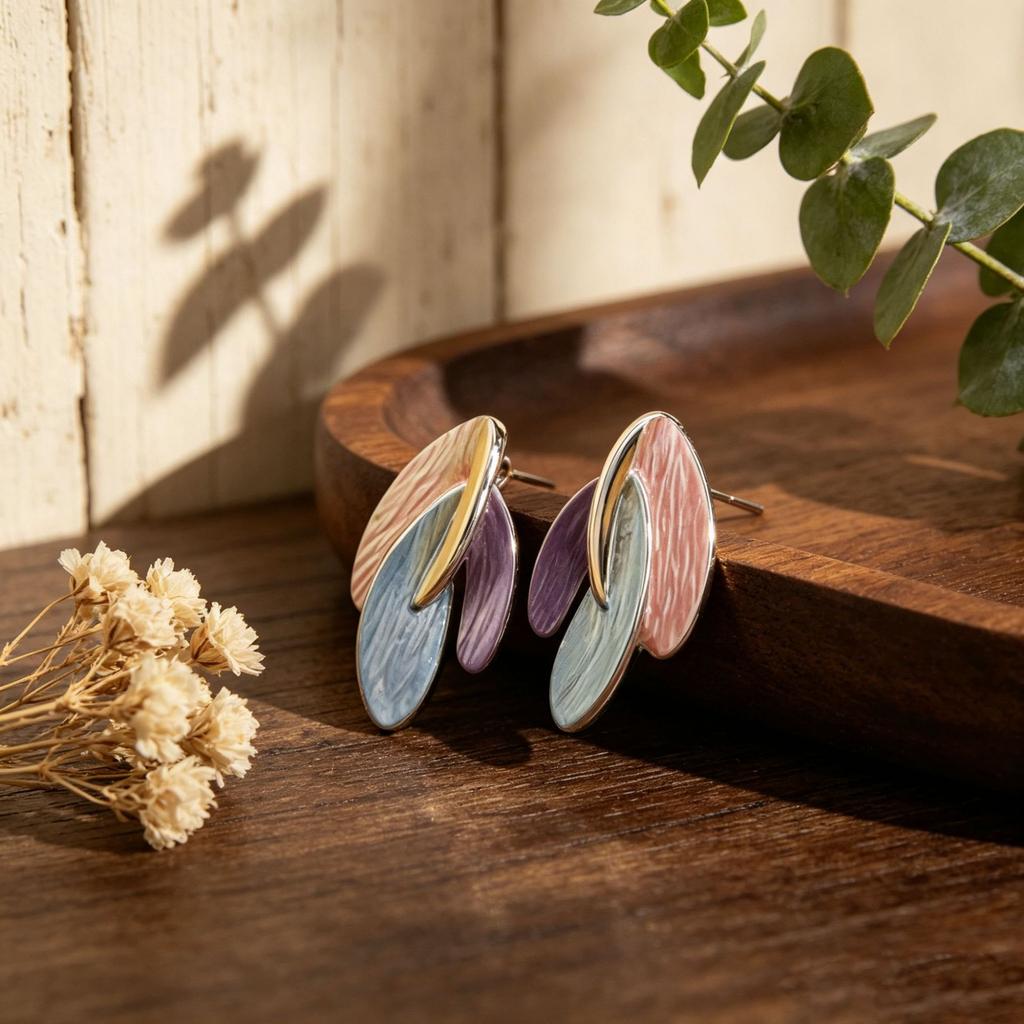 Hot-selling jellyfish enamel color stud earrings original design niche temperament versatile women's earrings