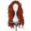 Red Brown Long Curly Hair Synthetic Wig Holiday Party Birthday Party Daily Wear