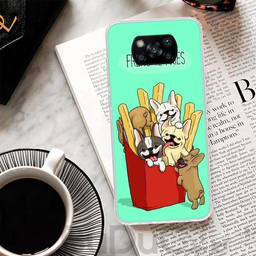 Bulldog Pug Dog Cover For Xiaomi Poco X6 X7 X5 Pro X4 Gt X3 Nfc F6 Phone Case F5 F4 F3 F2 F1 M5S M4 M3 Print Shell Housing X3 X4