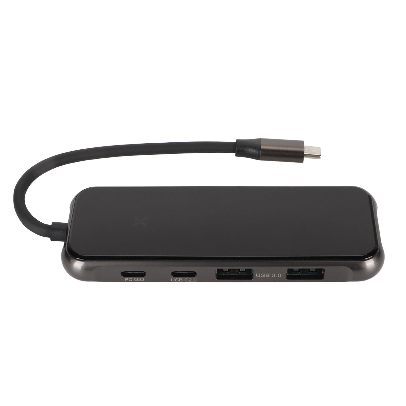 

Док-станция 8 в 1 USB C для ноутбука, док-станция для высокоскоростной передачи данных, адаптеры-донглы