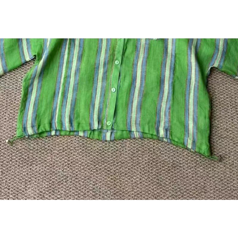 Dimanaf קיץ 2025 נשים מידות גדולות חולצה טי בסיסית וינטג' פסים אוברסייז אופנה קז'ואל טופים חולצות רפויות