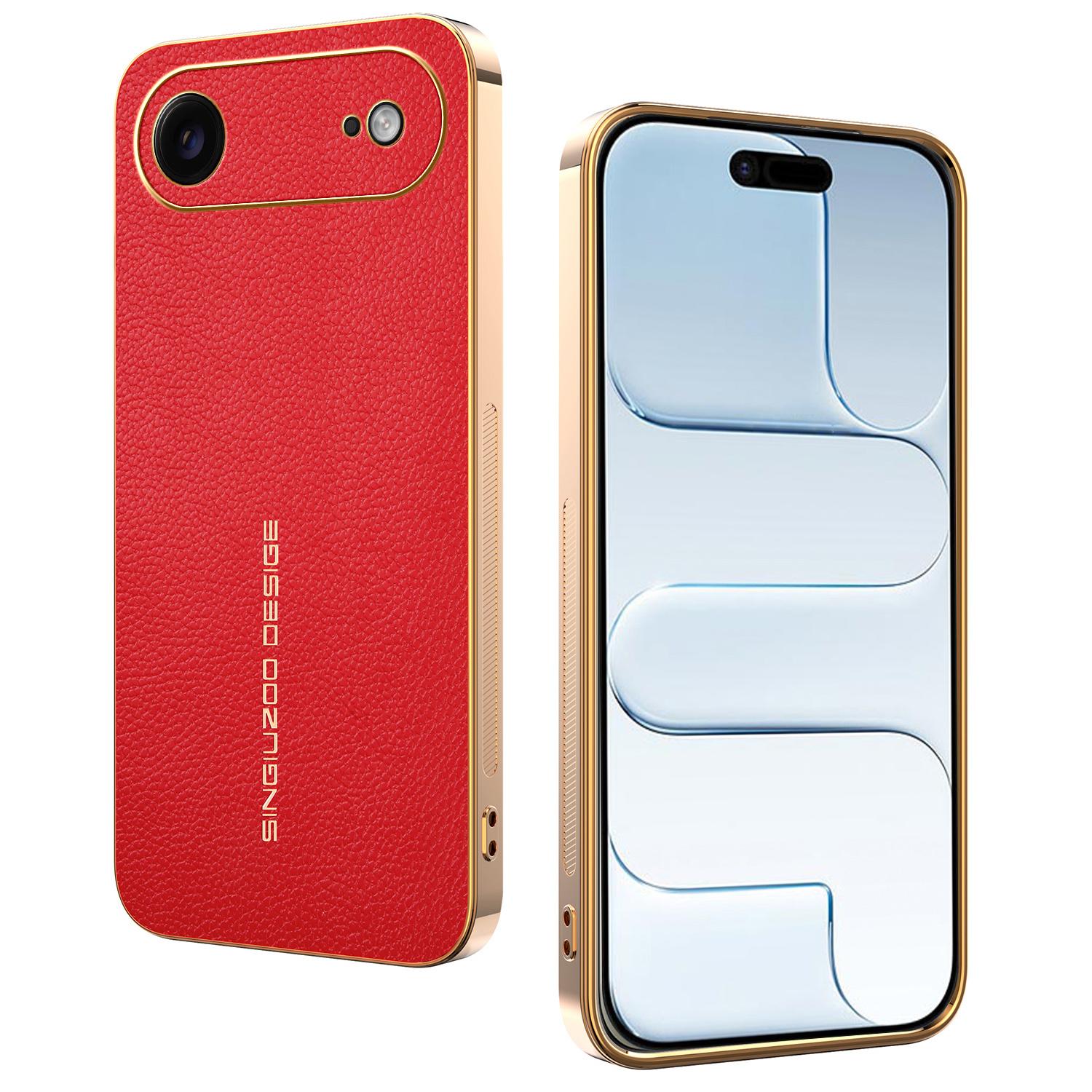 For iPhone Air Case Anti Scratch Litchi Texture TPU Leather PU Phone Back Cover