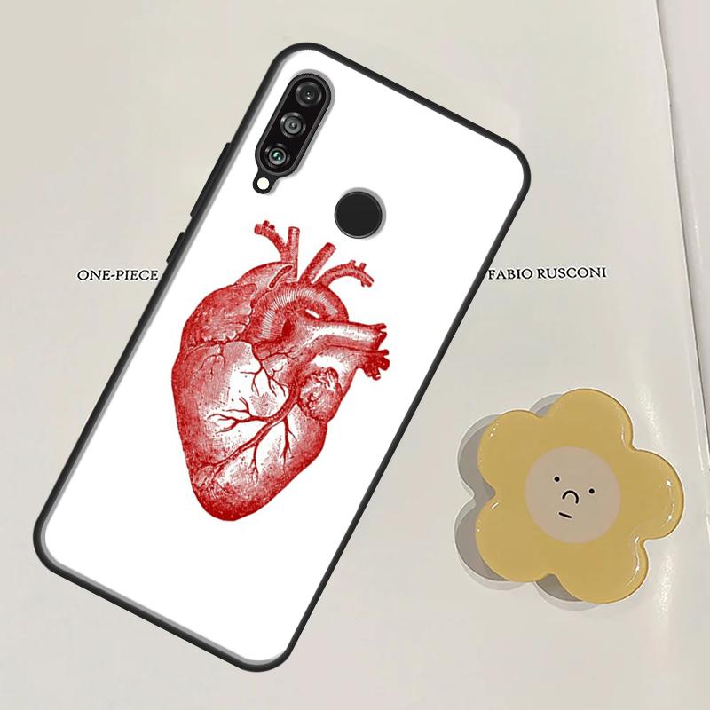 Human Heart Anatomy For Huawei Nova Y91 Y60 Y70 Y90 Y61 3i 7i 8i 11i Nova 11 9 10 SE P20 P40 Lite P30 Pro Case