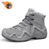 Cross-Border Autumn/Winter High-Top Men's Outdoor Non-Slip Climbing Boots Plus Size Thickened Warm Cotton Shoes Fleece-Lined
