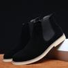 New Men's Shoes Chelsea Boots Men's Slip-on Hipster Boots Big Size Flip Fur Ankle Boots Men's Leather Suede Boots Men's