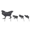 4 Stück Henne Huhn Silhouette Hohl Pfahl Design Niedliches Henne Huhn Design Langlebiges Metall Huhn Hof