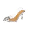 New Summer Stiletto Sandals Women's Pointy Pointy Shallow-cut Sequin Slip-off Anti-slip Wear-resistant High Heels