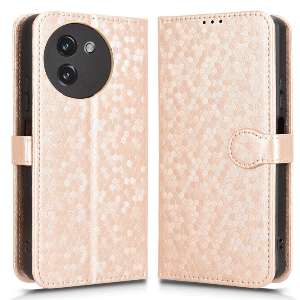 Dla Doogee Note 59 Pro/Note 59 Etui Portfelowe Wytłaczany Wzór Kropki PU Skórzany Pokrowiec na Telefon