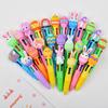 Mini Press Solid Color Four Color Pen Creative High Beauty Student Stationery Easter Cute Press Four Color Account Pen
