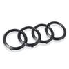 Audi 4Ring ABS Car Hood Front Bonnet Grill Rear Trunk Emblem Black/Silver Logo Badge Sticker For  A3 A4 A5 A6 A7 Q2 Q3 Q5 Q8 TT