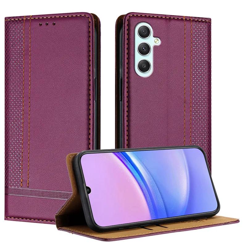 Leather Wallet Phone Case for Samsung Galaxy A57 A37 A27 A17 A56 A36 A26 A16 A55 A35 A25 A15 A54 A34 A14 A53 A33 A13 A52S Cover