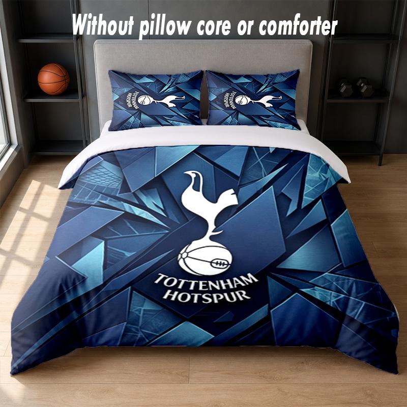 Tottenham Hotspur Design Bed Bedding Set 1 Duvet Cover + 2 Pillowcases Soft Breathable Household Bed Linens