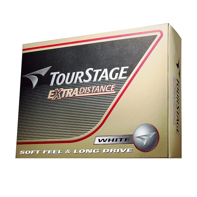 BRIDGESTONE TOURSTAGE Extra Distance Golf Balls, 1 dozen (12 balls), White, TEWX