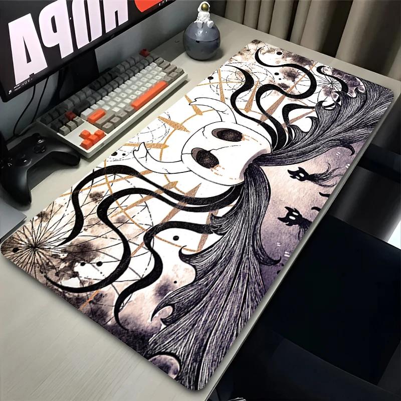 Tappetino Mouse Laptop Kawaii Accessori Gaming Mousepad Gioco per Computer Hollow Knight Tappeto Tastiera Ufficio PC Anime Tappetino Esteso per Scrivania