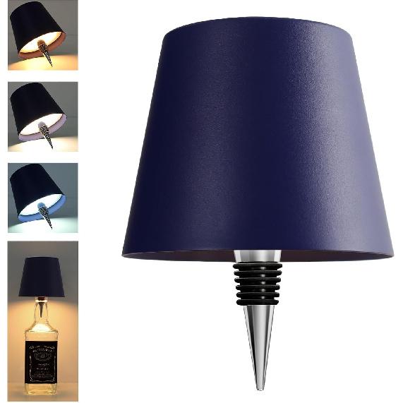 Wine Bottle Lamp, 2025 New 3 Color Rechargeable Wireless Bottle Lamp for Liquor Bottles with Touch Dimming for Parties, Restaurants & Home Decor