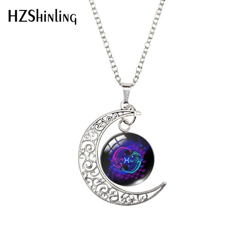 Stunning Zodiac Moonlight Gemstone Necklace In Geometric Design For Fashion Lovers