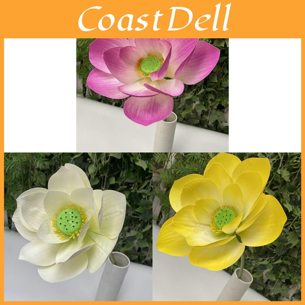 Lotus And Lotus Leaf Fake Flowers For Home Decor And Water Pool Decoration