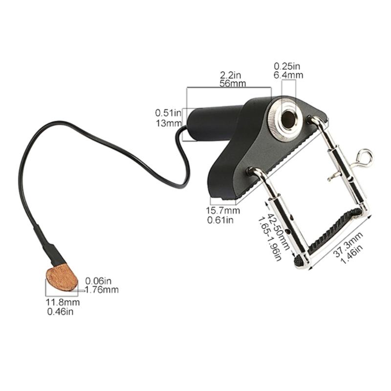 Professional Violin Viola Pickup Acoustic Sound Violin Bridge Pickup Portable Piezo Violin Pickup Easy To Mount