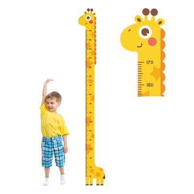 Adesivo da Parete per Misurare la Crescita del Bambino Autoadesivo Camera da Letto Sala Giochi Asilo Giraffa Dinosauro Righello per Misurare l'Altezza dei Bambini