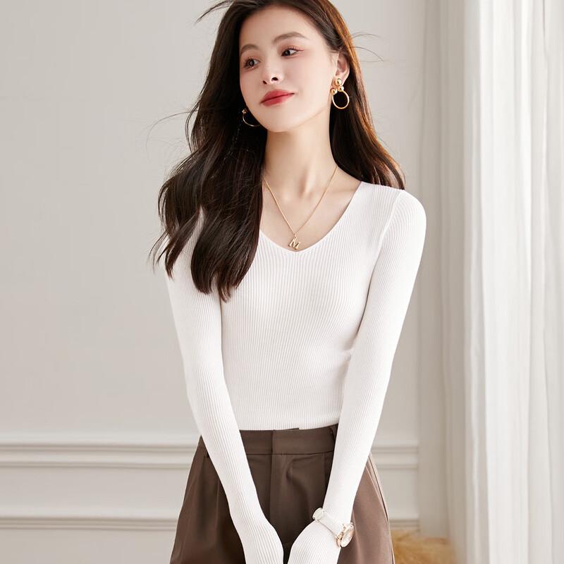 Women's 100% Mulberry Silk V-Neck Knit Sweater