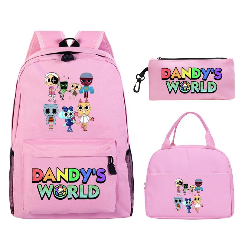 New Dandy's world game merchandise personalized printing primary and secondary school schoolbag three-piece set
