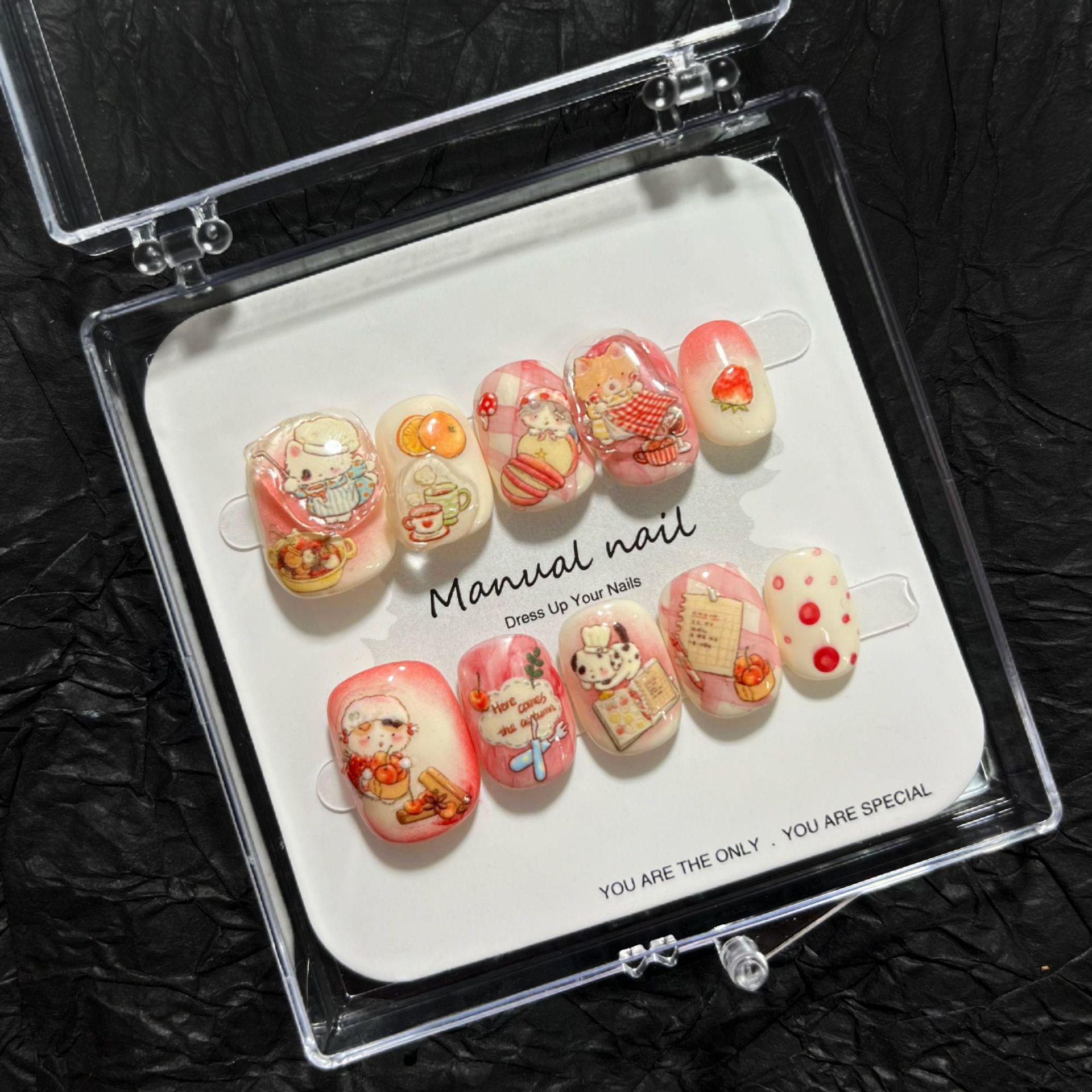 Ручная работа Мультяшная Девочка Наклейки для Маникюра A682 Large